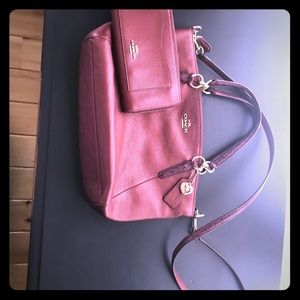 Coach handbag with matching wallet